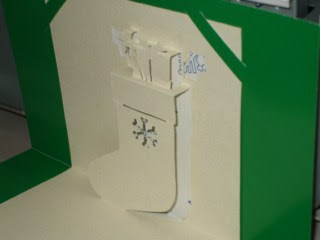 Tarjetas Pop up y de Origami Arquitectonico: bota navideña